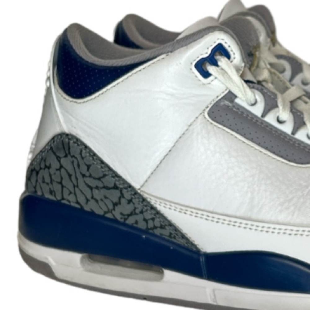 Air Jordan 3 Retro White/Midnight Navy  Mid Top Sneakers, CT8532-140 Size 10 - Picture 6 of 17